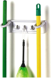 Shopo Non Slide Mop and Broom Holder Storage Organizer 1 - Pronged Hook