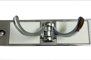 DOCOSS White 4 Pin Hooks Cloth Hanger Hooks 4 - Pronged Hook Rail