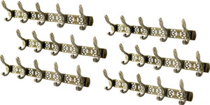Dolphy Set Of 6 Towel Clothes Wall Hanger 5 - Pronged Hook Rail
