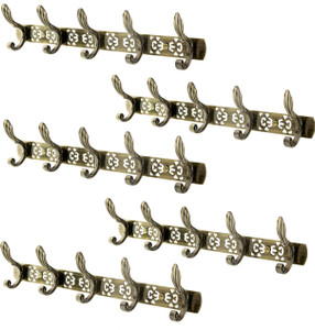 Dolphy Set Of 5 Towel Clothes Wall Hanger 5 - Pronged Hook Rail
