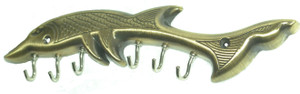 YASHA LIFESTYLE DOLPHIN ANTI BRASS 6 KEY HANGER 6 - Pronged Key Holder