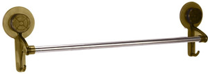 HOKIPO Rust-proof Stainless Steel Towel Rod with Suction Hooks for Bathroom (6 Kg Load Capacity) 2 - Pronged Hook Rail
