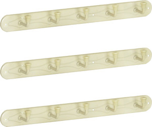 Doyours 3 Set of Ivory 5 Pin Hook Rail 5 - Pronged Hook Rail