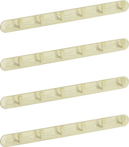 Doyours 4 Set of Ivory 6 Pin Hook Rail 6 - Pronged Hook Rail