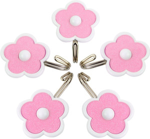 HOKIPO Flower Design Self Adhesive, Load Capacity 1.5 Kg, 5 - Pronged Hook