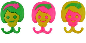 Infinxt Colorful Multipurpose Adhesive Plastic Hooks for Room, Wall hanging, Kitchen, Bathroom, Clothes etc 3 - Pronged Hook
