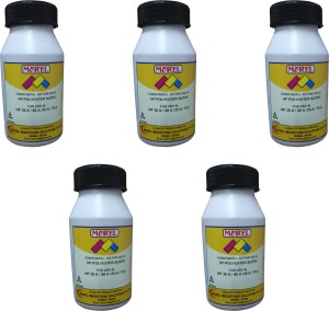 Morel Toner Powder for use in HP Laserjet 35A / 36A / 78A / 88A / 85A / 83A / CANON 912 / 925 pack of 5 Single Color Toner