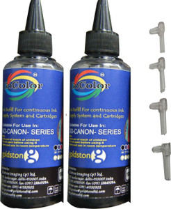 Gocolor Canon Premium Quality Inkjet Compatible Ink 100 ML X 2 Bottle & Easy Refilling Cube Single Color Ink