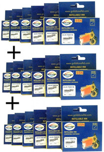 Gocolor Refillable Cartridges 85N Epson Compatible with: EPN Stylus Photo 1390/T60 (3 sets Combo Pack) Multi Color Ink