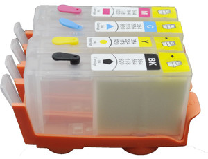 Dubaria Empty Refillable Cartridge For Use In HP 3525 / 4615 / 4625 / 5525 / 6525 Printers Compatible With HP 685 Cyan, Magenta, Yellow & Black Ink Cartridges Multi Color Ink
