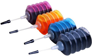 Dubaria Ink Refill Kit For HP, Canon, Samsung, Epson & Brother InkJet Cartridges & CISS Printers Universal Spring Pump Bottle - Cyan, Magenta, Yellow & Black With Inbuilt Syringe Technology Multi Color Ink