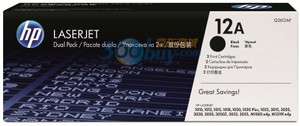 HP 12AD Black Dual Pack Toner Cartridge