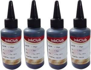 Inkclub Compatible Brother Dye Ink 100 ml - (Set of 4 bottles) Single Color Ink