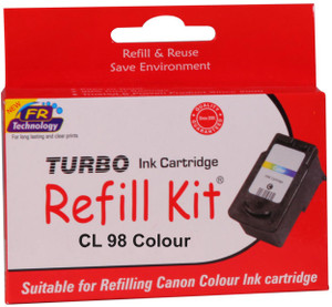 Turbo Ink Refill Kit for Canon CL 98 cartridge Multi Color Ink