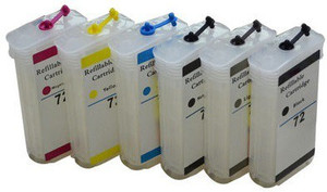 Dubaria Empty Refillable Cartridge For HP Z 5400 Printers Compatible With HP 70 All 6 Colors Multi Color Ink