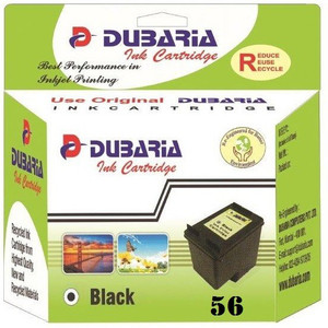 Dubaria 56 Black Ink Cartridge Compatible For HP 56 Black Ink Cartridge For Use In DeskJet 5550, 5551, 5552, 450cbi , 7150, 7350, 7550, 7660, 7760, 7960, 2105, 2108, 2110, 2115, 2150, 2210 Printers Single Color Ink