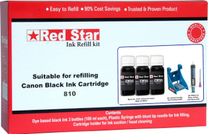 Red Star Ink refill kit for Canon 810 black cartridge Single Color Ink