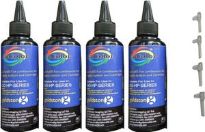Gocolor HP Premium Quality Inkjet Compatible Ink 100 ML X 4 Black Colour Bottle & Easy Refilling Cube Single Color Ink
