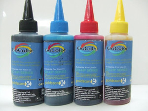 Gocolor HP Premium Quality Inkjet 100 ml (Dye Ink) Multi Color Ink
