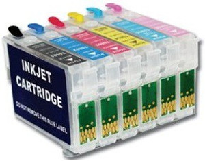 Max 82N (821NR - 826NR) 6 Color Refillable Cartridge Set Empty Without Multi Color Ink