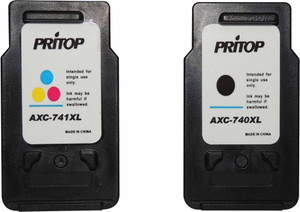 Pritop 740-741 XL Black & Color Inkjet Combo pack for Canon MX377/397/437/457/477/517/527/537 MG 2170/2270/3170/3570/4270/ MG2170/ 3170/ 417printers Multi Color Ink