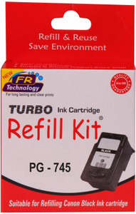 Turbo Ink Refill Kit for Canon PG 745 cartridge Single Color Ink