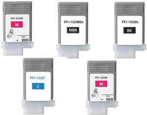Dubaria Empty Refillable Cartridge For Canon IP 605 Printer Without Chip Compatible With Canon PFI 101 / 102 / 103 / 104 / 105 Multi Color Ink