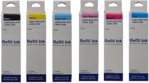 Print Cartridge Ink Set For Epson Printer L800 / L805 / L810/ L850 / L1800 Multi Color Ink