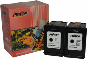 Pritop 818 XL Two Black Inkjet Cartridge for HP Deskjet D1668,HP Deskjet D2568,HP Deskjet D2668, HP Deskjet D5568, HP Deskjet F2418, HP Deskjet F2488, HP Deskjet F4288, HP Deskjet F4488, HP C4788 printer Single Color Ink