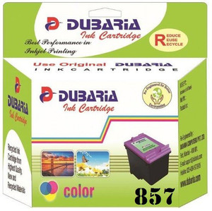 Dubaria 857 TriColor Ink Cartridge Compatible For HP 857 TriColor Ink Cartridge For Use In HP DeskJet 57407, 57482, 65482, 68482, 98082, 98607, 98684, HP Photosmart D51682, 3252, 3352, 3753, 3854, 4254, 4754, 80382, 81582, 84582, 87582, 25784, 26082 All-in-One HP PSC 16082, 23582 All-in-One Pro B8338, B87782 HP Officejet H470, H470b7, K7108, 62082, 72082, 74082 All-in-One Multi Color Ink