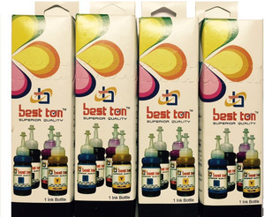 Best Ton Ink Set For Epson L100 / L110 / L130 / L200 / L210 / L220 / L300 / L310 / L350 / L355 / L360 / L365 / L455 / L550 / L555 / L565 / L1300 Multi Color Ink