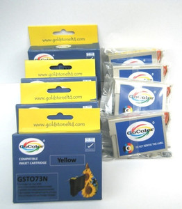 Gocolor Compatible Cartridge 73 N One Time use 4 Colors Multi Color Ink