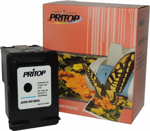 Pritop 901XL Black inkjet cartridge for HP Officejet J4640, 4500, 4500 Desktop, J4580, J4660 Single Color Ink
