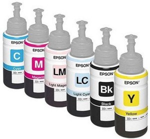 INKJET EPSON L800 GENUINE INK SERIES 70 ML EACH Multi Color Ink