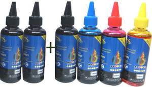 Gocolor Epson L Series Premium Quality Inkjet Compatible Ink 100 ML X 4 Colours + 2 Black Extra (Dye Ink Combo) Single Color Ink