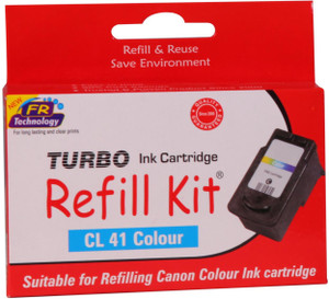 Turbo Ink Refill Kit for Canon CL 41 cartridge: Multi Color Ink