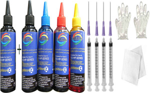 Gocolor Premium Korean Quality HP Compatible Inkjet Refill Ink 100 ml X 4 Color + 1 Black ( K/K/C/M/Y ) with syringe and needle Multi Color Ink
