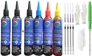 Gocolor Premium Korean Quality Canon Compatible Inkjet Refill Ink 100 ml X 4 Color + 2 Black Extra ( K/K/K/C/M/Y ) Multi Color Ink