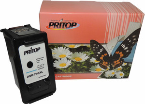 PRITOP 740XL Black Inkjet Cartridgefor Canon models MX377/397/437/457/477/517/527/537 MG 2170/2270/3170/3570/4270/ MG2170/ 3170/ 4170 etc Single Color Ink