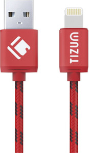 TIZUM 8 Pin Lightning (4.0 ft / 1.2 mtr) Premium Kevlar-Nylon Fiber, Fast Charging & Data Sync USB Cable