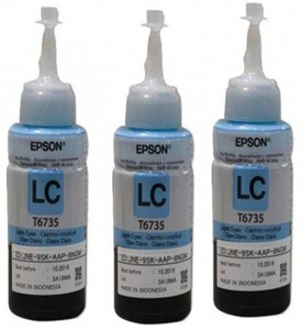 Epson Ink T6736 (Light Magenta) Pack of 3 For L800 Printer Single Color Ink