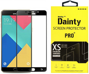 Dainty Tempered Glass Guard for Samsung Galaxy A9 Pro (6 inch, Black) (Full Screen Coverage)