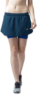 2Go Solid Women's Straight Dark Blue Skirt