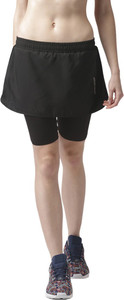 2Go Solid Women's Straight Black Skirt