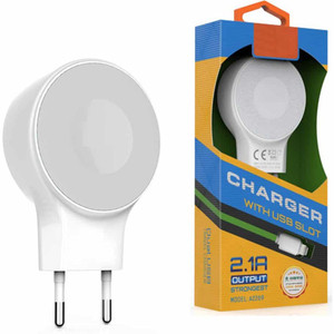 VibeX ™ 5V 2.1A Dual USB Travel Adapter Portable Super Fast With Data Cable For IOS or Android Mobile Charger
