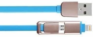 VibeX ™ Micro USB Cord 8 Pin 2 in 1 Data Sync & Charge Cable