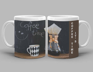 Rekfiro Smiley Coffee Time Ceramic Mug