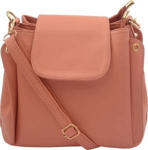 Deniza Women Pink Leatherette Sling Bag