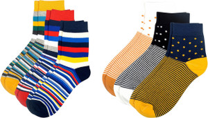 Color Fevrr Men & Women Mid-calf Length Socks