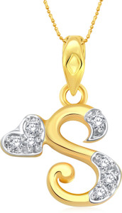 Yellow Gold Cubic Zirconia Alloy Locket 